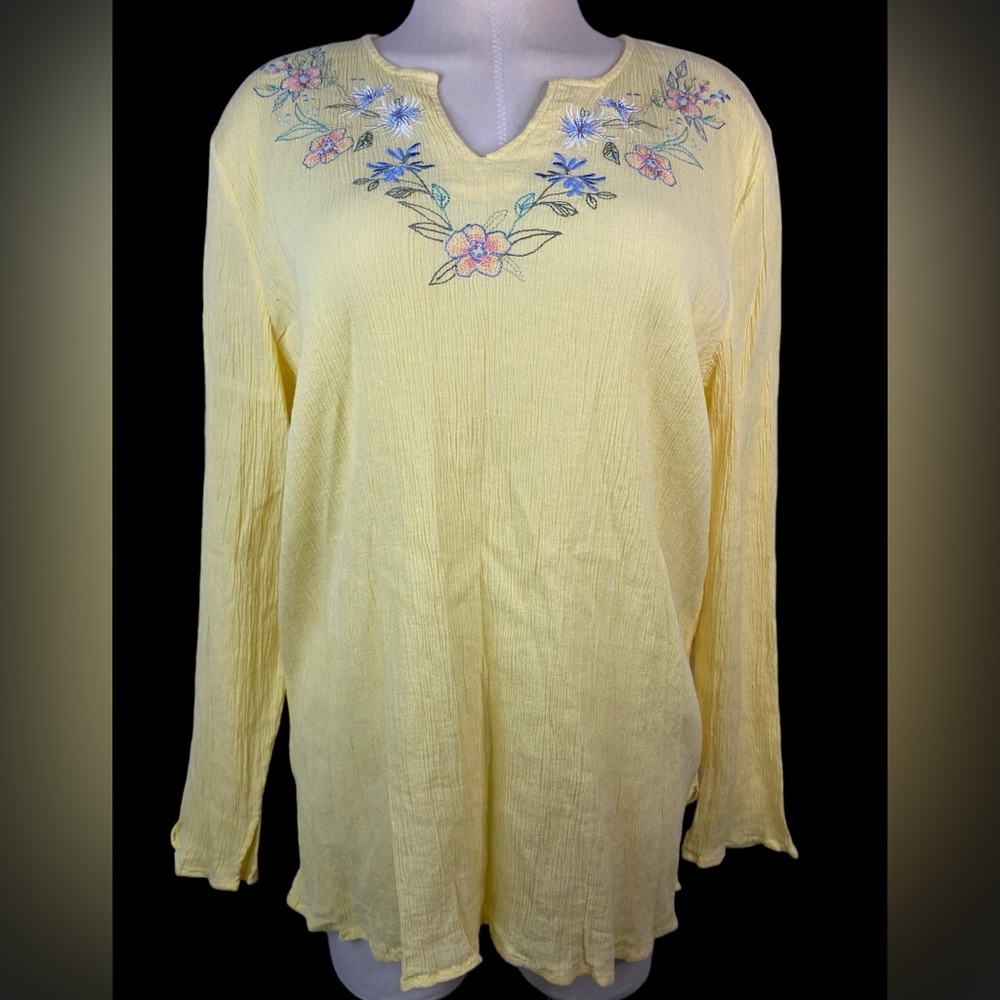 Denim & Co. Long Sleeve Pullover Top Women’s XL